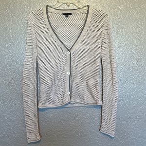 Women’s size 0 James Peres off white button up knit cardigan